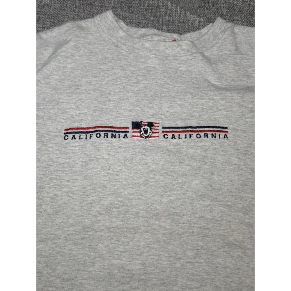 Vintage Disney Mickey Mouse California Shirt - Gray Size Large - Flag - Picture 5 of 8